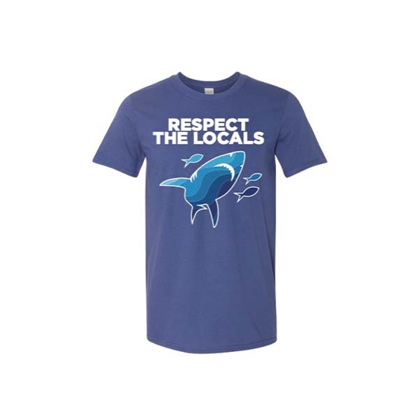 White respect the locals tshirt
